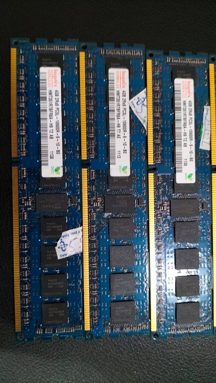 Hynix Memory 4GB 2Rx8 PC3L-10600R for  server 8 Modules(32 GB) 7