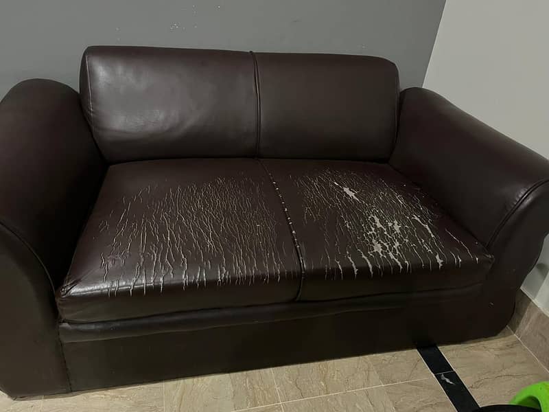 Leather Sofa 2 seater 3