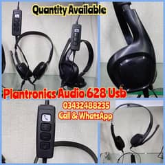 call centre Headphones with mic usb Plantronics jabra Logitech noise 0