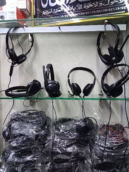 call centre Headphones with mic usb Plantronics jabra Logitech noise 16