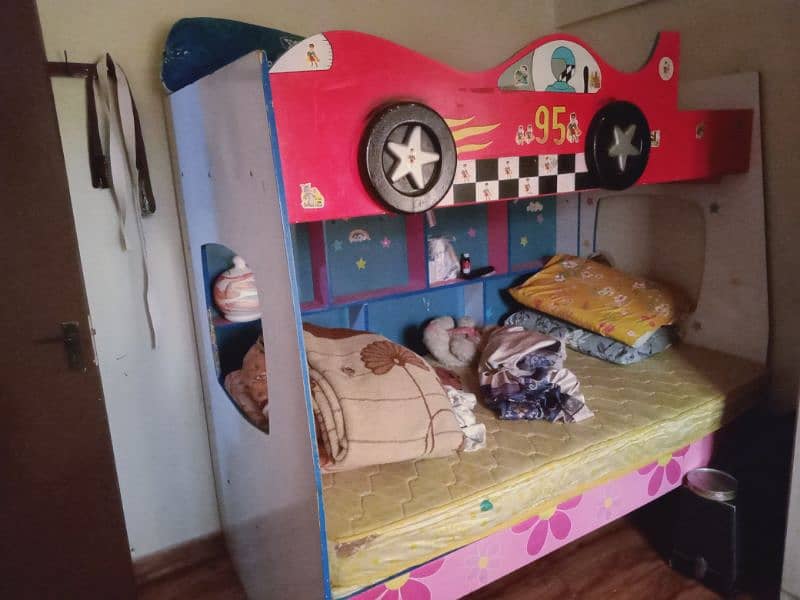 bunker bed with shelf for kids 5