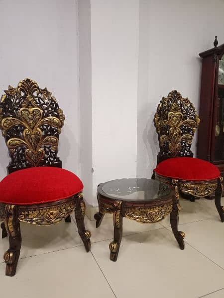 chinioti Peerah chairs set with coffee table 6