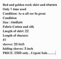 Red shirt and sharara