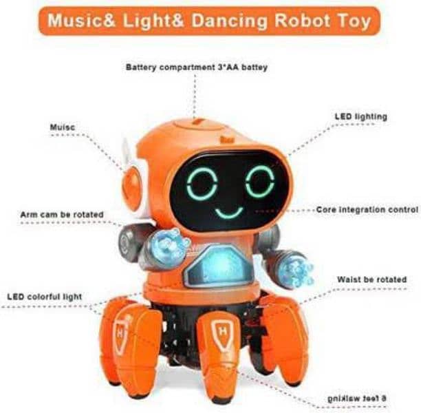 Battery Operated RC Robot Musical Dancing Toy's 1