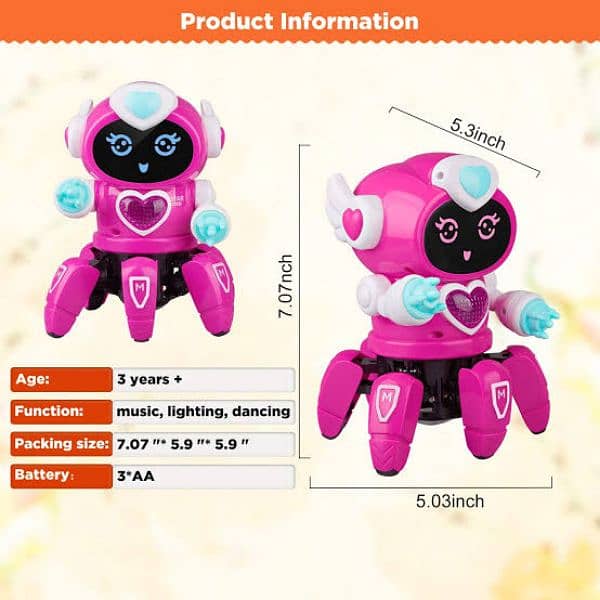 Battery Operated RC Robot Musical Dancing Toy's 4