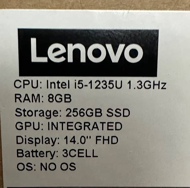 Lenovo Core i5 12th Gen 8/256 1