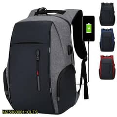 casual laptop backpack with charging port (sell all over Pakistan)