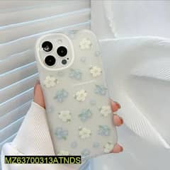 Iphone back Cover Only - Glamorous White and blue flower 0