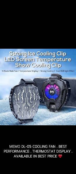Memo DL05 cooling fan new stock in best price 3
