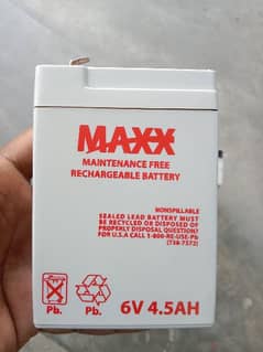 6v   4.5 amp battery