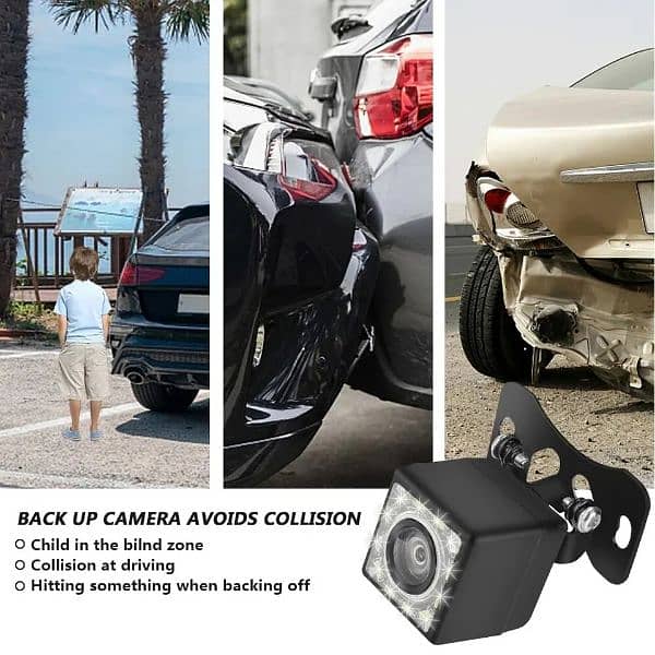 Car Rear View Camera 4 8 12 LED Night Vision HD Video Waterproo 3