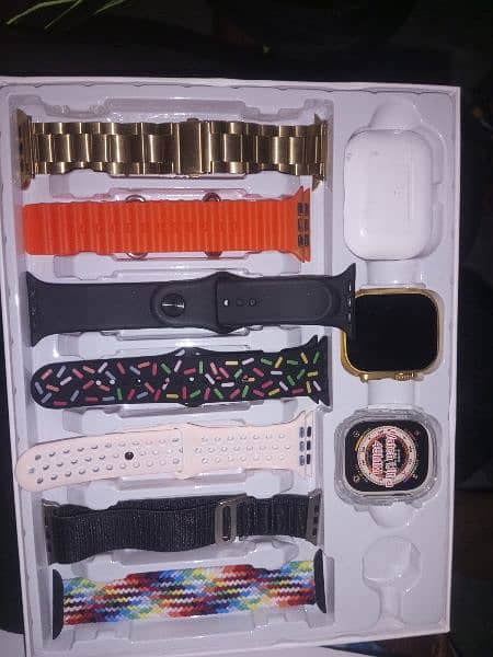 i20 ultra max suit 10in1 7 straps with silicone case with airpods 0