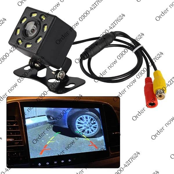 Car Rear View Camera 4 8 12 LED Night Vision HD Video Waterproo 6