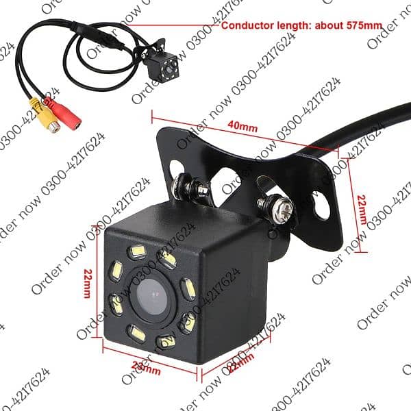 Car Rear View Camera 4 8 12 LED Night Vision HD Video Waterproo 7