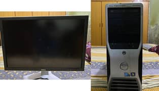 Dell T5500 workstation and Dell lcd 24 inch for sell