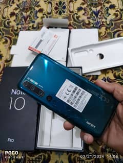 Xiaomi mi note 10 pro 8+5=13/256 GB dual Sim official PTA approved