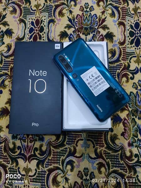 Xiaomi mi note 10 pro 8+5=13/256 GB dual Sim official PTA approved 4