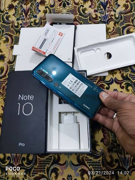 Xiaomi mi note 10 pro 8+5=13/256 GB dual Sim official PTA approved 5