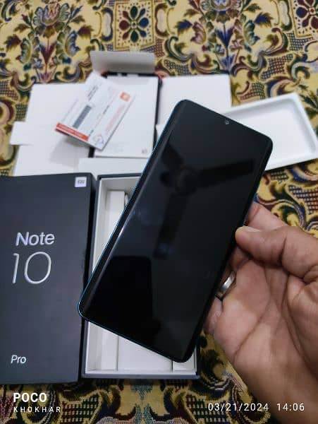 Xiaomi mi note 10 pro 8+5=13/256 GB dual Sim official PTA approved 6