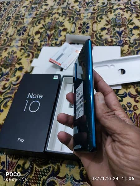 Xiaomi mi note 10 pro 8+5=13/256 GB dual Sim official PTA approved 12