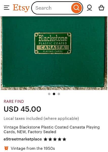 Vintage Blackstone CANASTA USA ARRCO playing Cards Deck 0