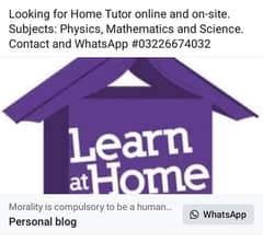 Professsional Tutor/Teacher Online and onsite