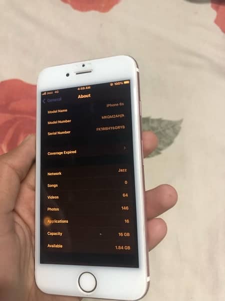 Apple iPhone 6s PTA APPROVED 16 GB FOR SALE 4