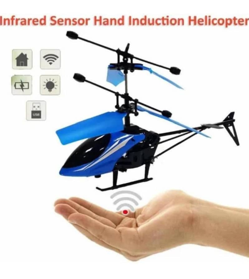 Rechargeable Remote Control Flying Helicopter Hand Induction sensor. 2