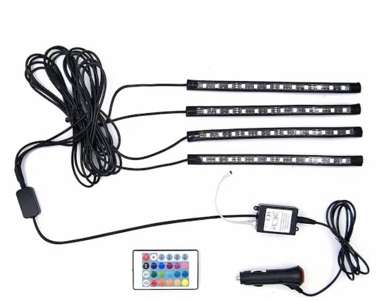 4 pieces rgb strip lights for cars and bikes etc Waterproof 0