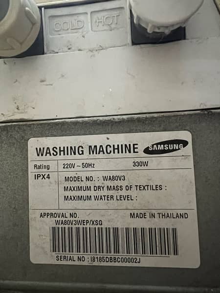 Samsung WA80V3 Washing Fully Automatic 3