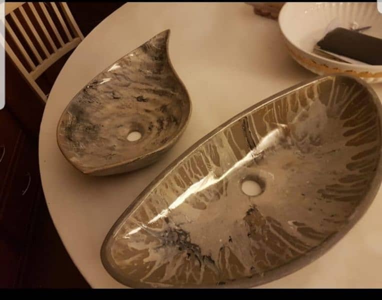 synthesized marble handcrafted art basins 0