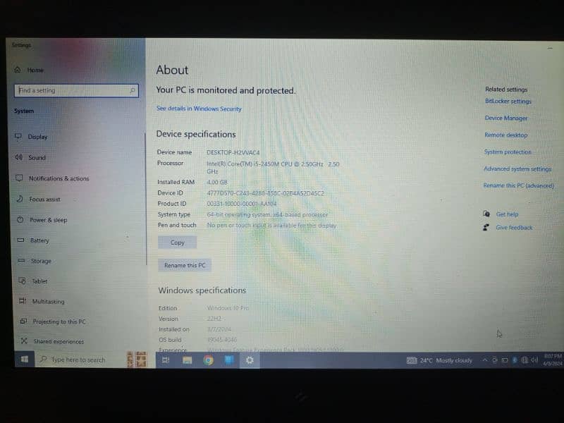 Dell vostro cori5 2nd generation with charger bag and Bluetooth mouse 1
