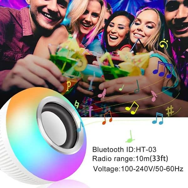 RGB Bluetooth Music Bulbs Speaker 110V 220V E27 LED Bulb Light 4