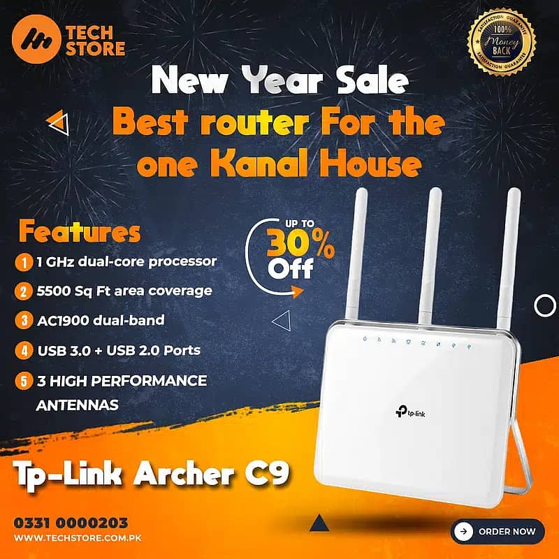 Tplink/Archer/C9/AC1900/Dual Band/Wifi/Router (Branded Used 0