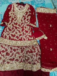 BRIDAL DRESS 80000/- only one day used, NEW price 120000/-