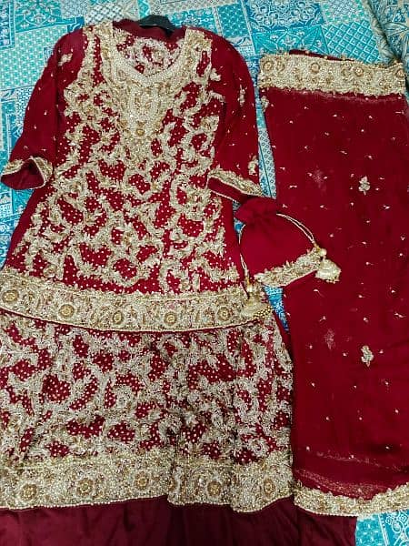 BRIDAL DRESS 50000/- One day used, NEW price 120000/- Jewellery FREE 2