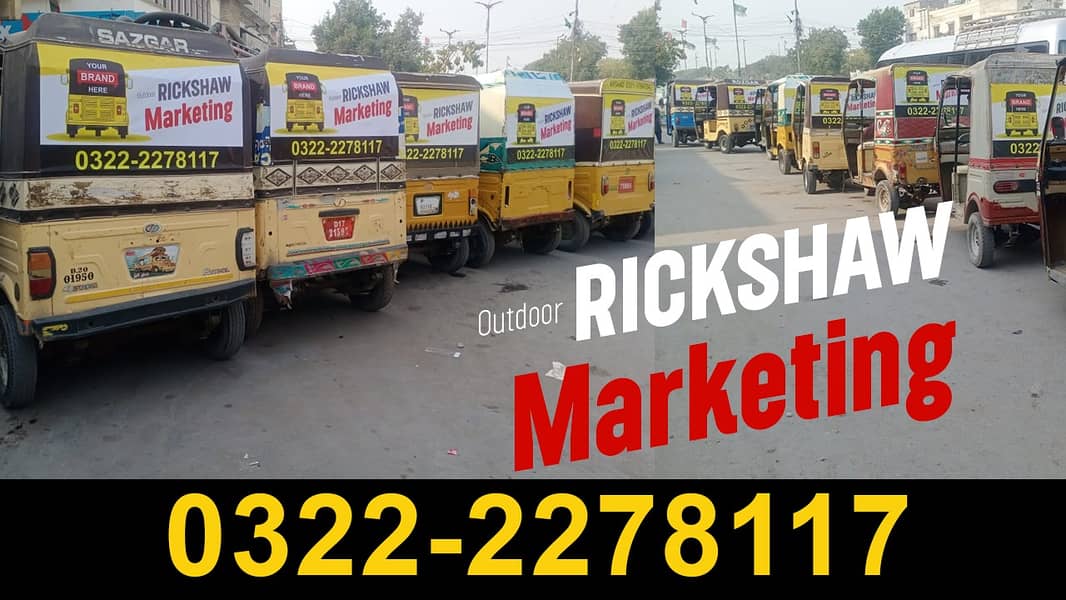 Rickshaw Advertising 0322-2278117 | Marketing Karachi Rikshaw 0