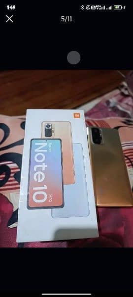 redmi note 10 pro 8gb 128 with box chargr pta approve 10by9.5 condtion 6