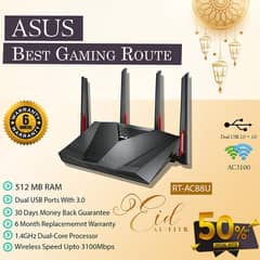 ASUS Gaming RT-AC88U Gigabit Gaming  WiFi Router AC3100 (Box Pack)