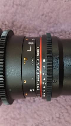Rokinon 14mm/T3.1 Manual E-mount full frame lens 0
