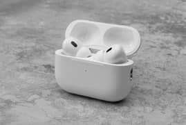 White AirPods Pro Second Generation. High Quality Audio.