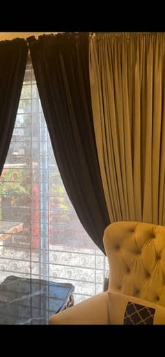 Double color velvet curtains