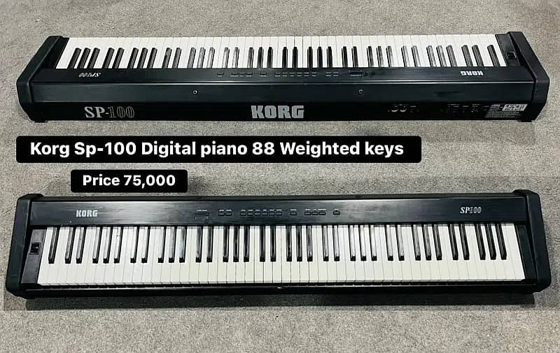Korg sp -170 s digital piano weighted hammer keysYamahap-80 keyboard 10