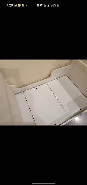 Dubai imported white wooden two single bed 0