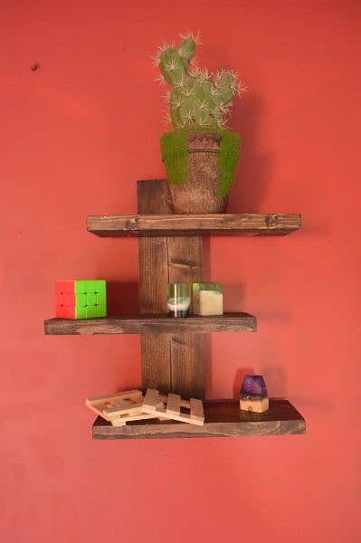 solid wood display shelf 1