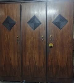 3 door wooden cupboard and divider 0