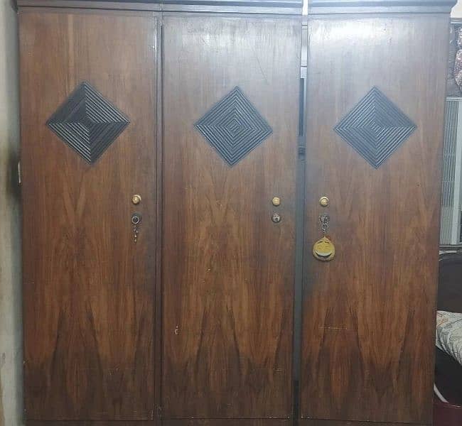 3 door wooden cupboard and divider 1