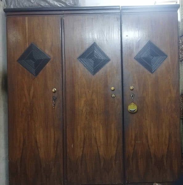3 door wooden cupboard and divider 4