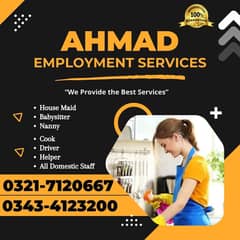 Maid Nanny House Helper Baby Sitter Kaam Wali Driver Cook Chef Office