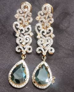 black and gold  designer earrings